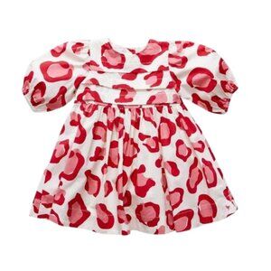 Pink & Red Leopard Evelyn Dress - Size 18/24 Months